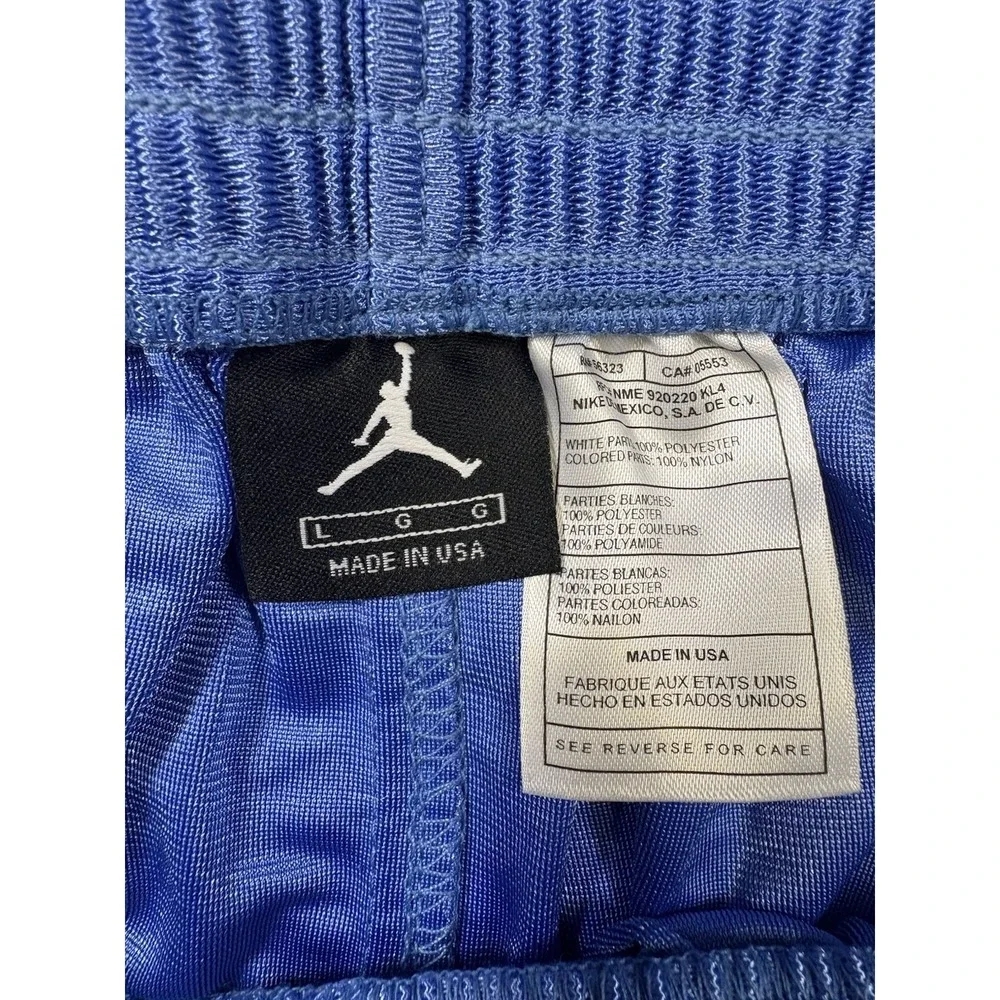 Vtg Jordan UNC Tar Heels Tear Away Snap Pants Men L Blue Breakaway Made in USA